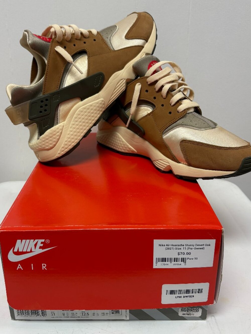 Nike Air Huarache Stussy Desert Oak 2021 (DD1381-200), Size 11